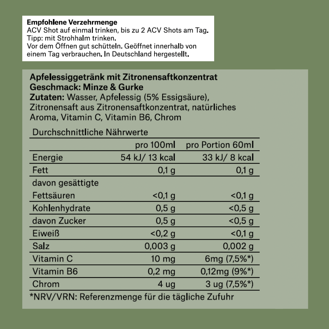 ACV Shot - Mint Cucumber (Strong) 