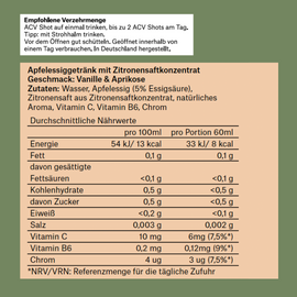 ACV Shot Kur - Vanille Aprikose